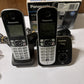 Panasonic KXTG6822ALB Dual Handsets Cordless Phone Digital Answering Machine