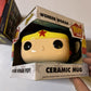 WONDER WOMAN Set: Light, Coffee Mug & Saucer, Ceramic Mug Pop!