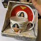 WONDER WOMAN Set: Light, Coffee Mug & Saucer, Ceramic Mug Pop!