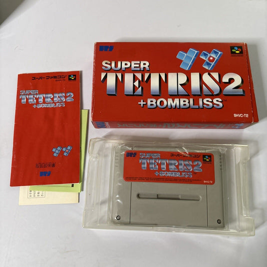 Super Tetris 2 + Bombliss  Super Famicom NTSC-J Box And Manual