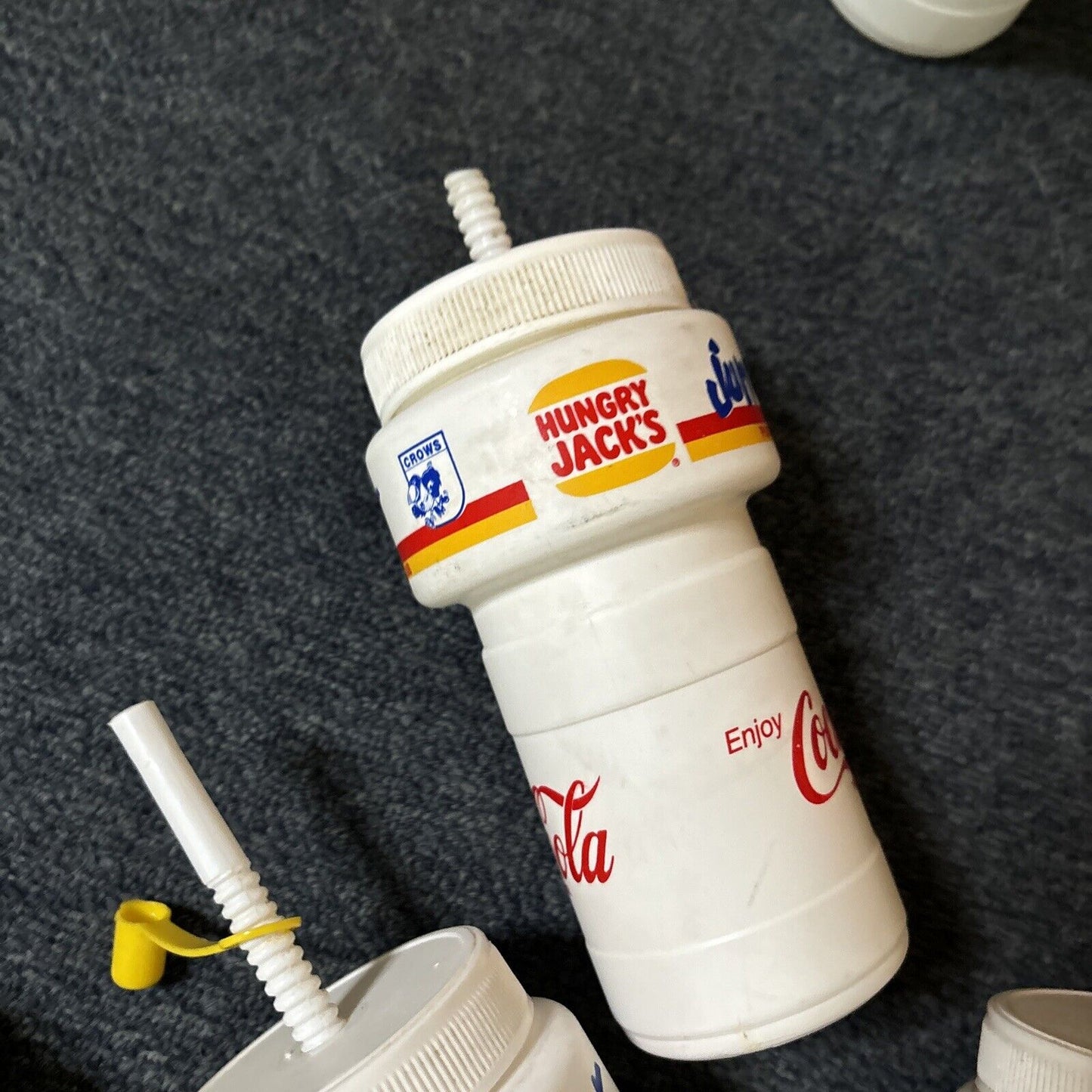 6x Coca Cola Hungry Jack's Adelaide Crows Football Club Junior Drink Bottle