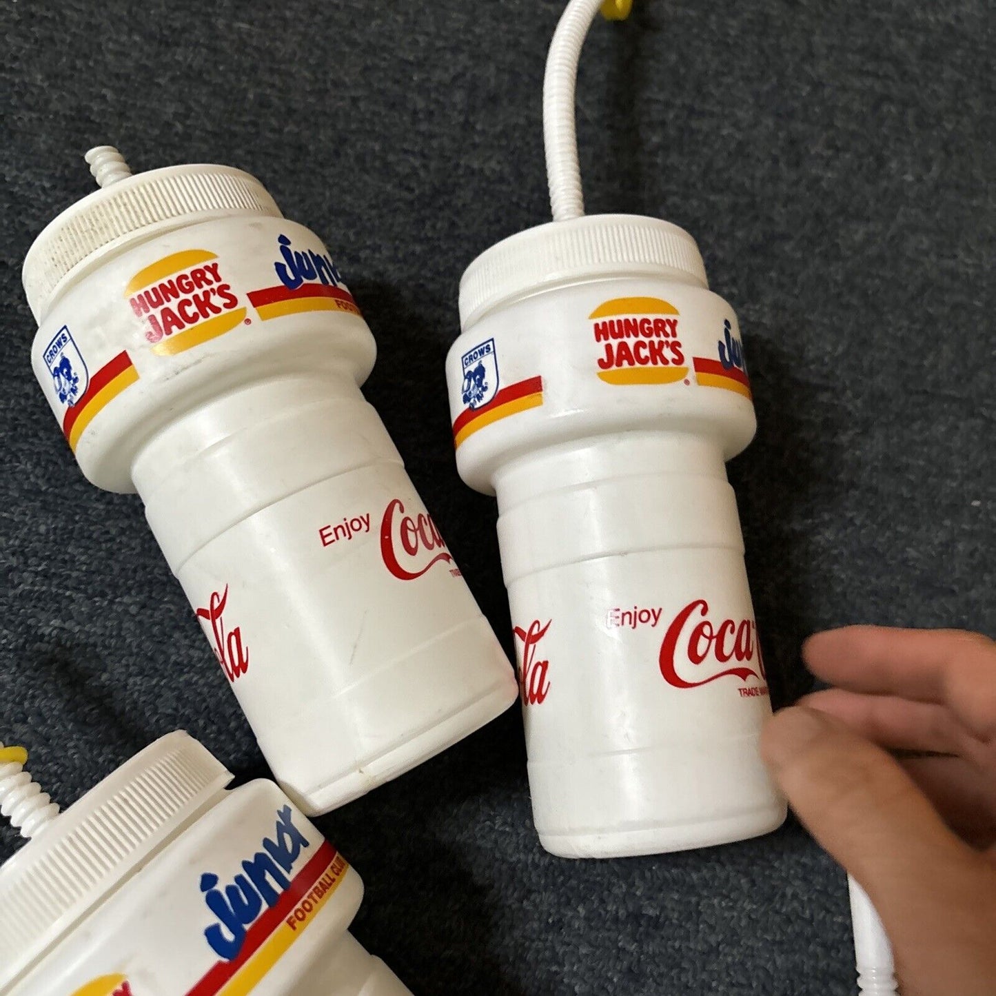 6x Coca Cola Hungry Jack's Adelaide Crows Football Club Junior Drink Bottle