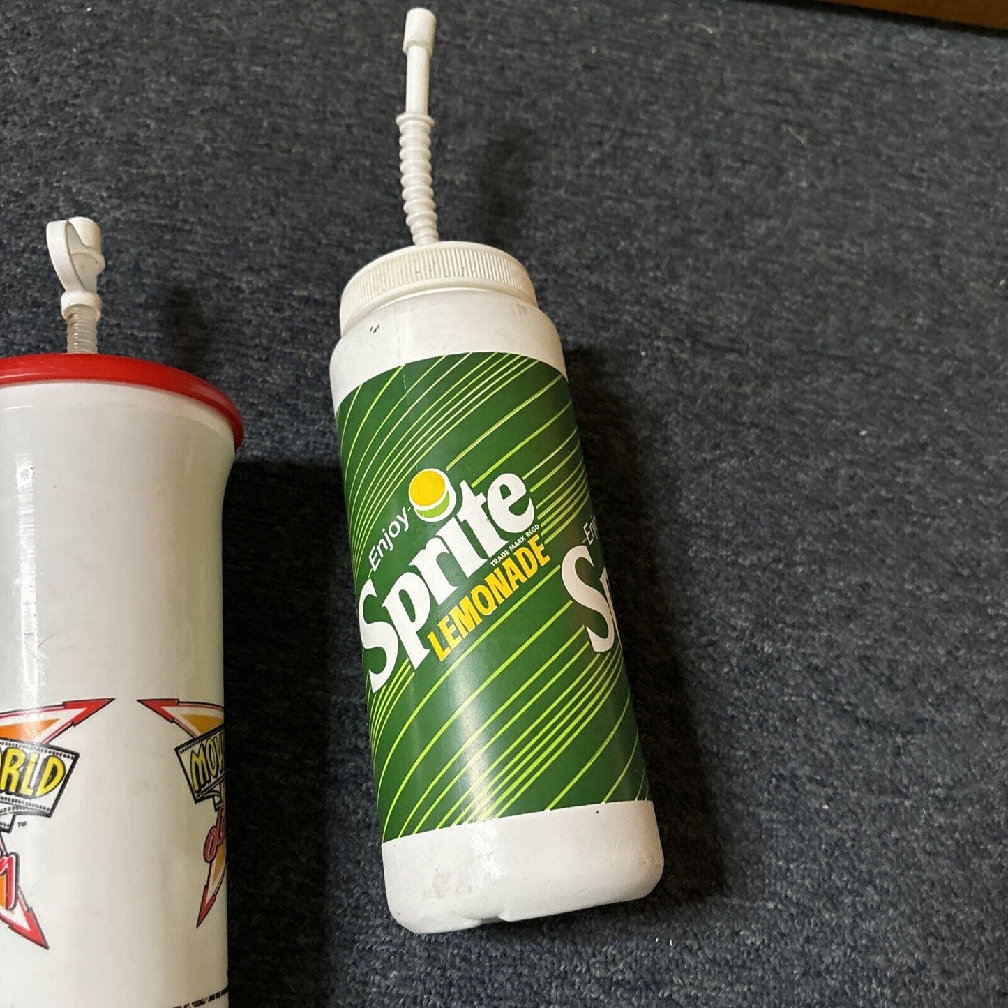 Coca cola Movie World Limited Edition Souvenir Cup May 1991 & Sprite Lemonade