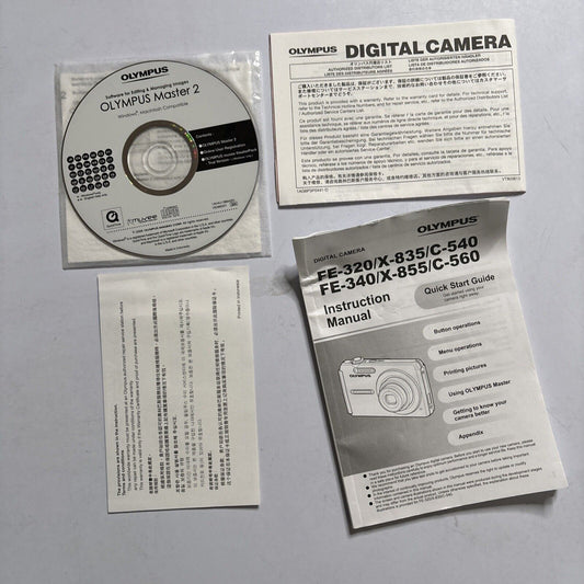 Olympus FE-320 Manual And Software Image Editor *No Camera*