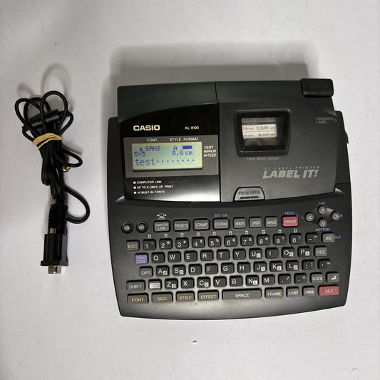 Casio KL-8100 EZ Label Printer Label It! *Missing Battery Lid*