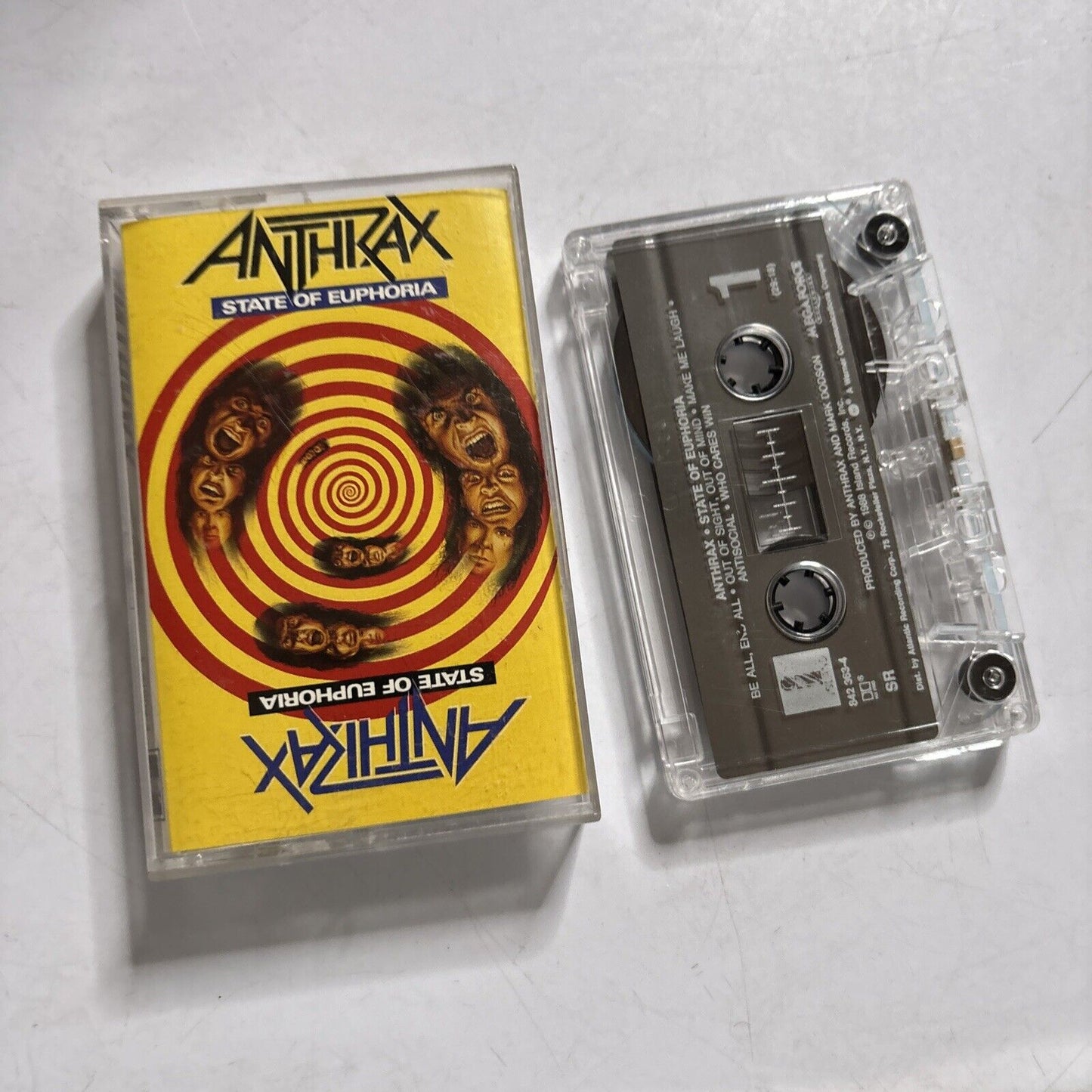 Anthrax - State Of Euphoria (Cassette, 1988) 7-91004-4