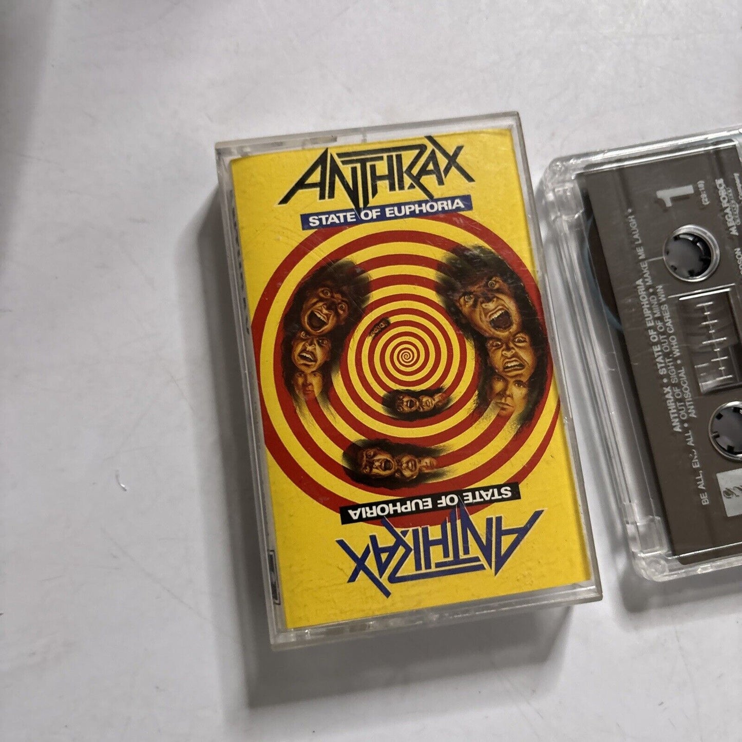 Anthrax - State Of Euphoria (Cassette, 1988) 7-91004-4