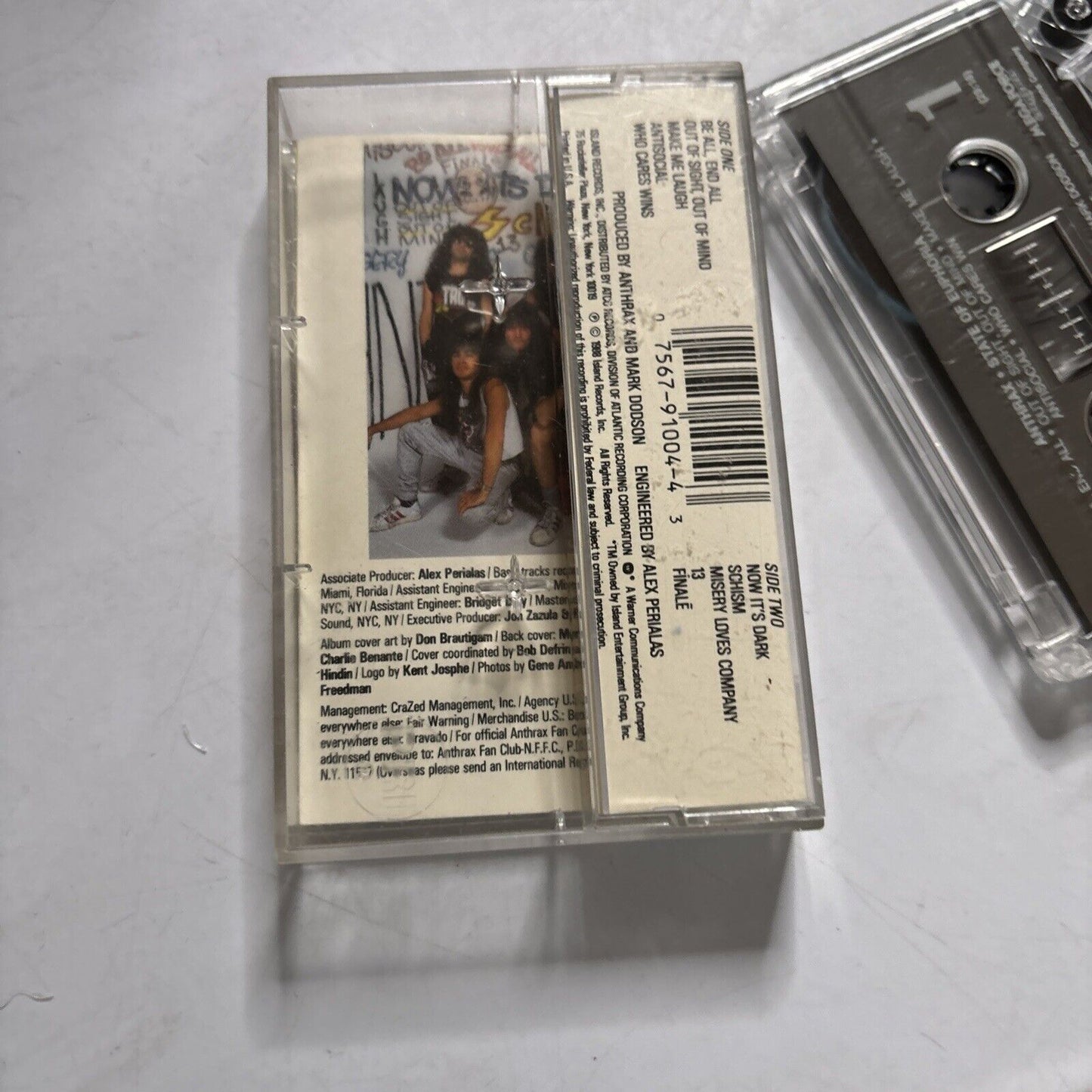 Anthrax - State Of Euphoria (Cassette, 1988) 7-91004-4