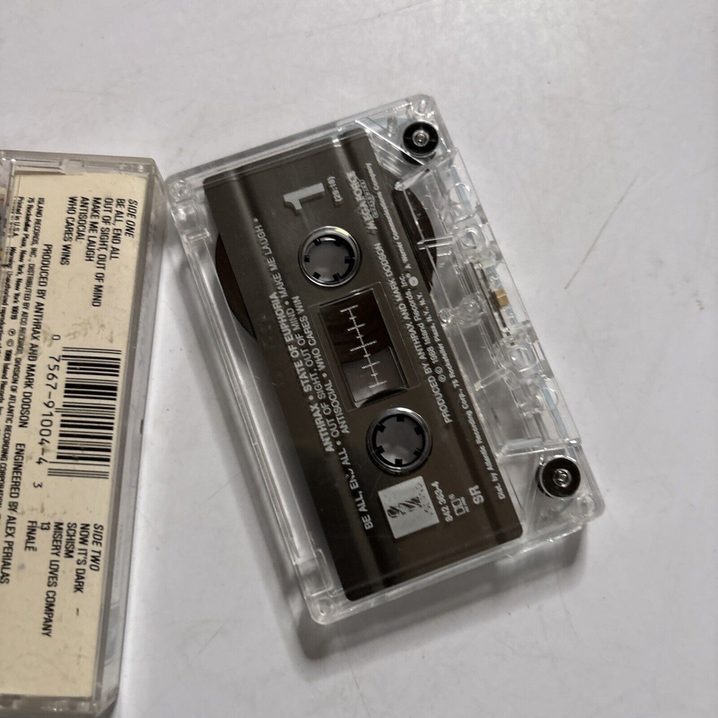Anthrax - State Of Euphoria (Cassette, 1988) 7-91004-4