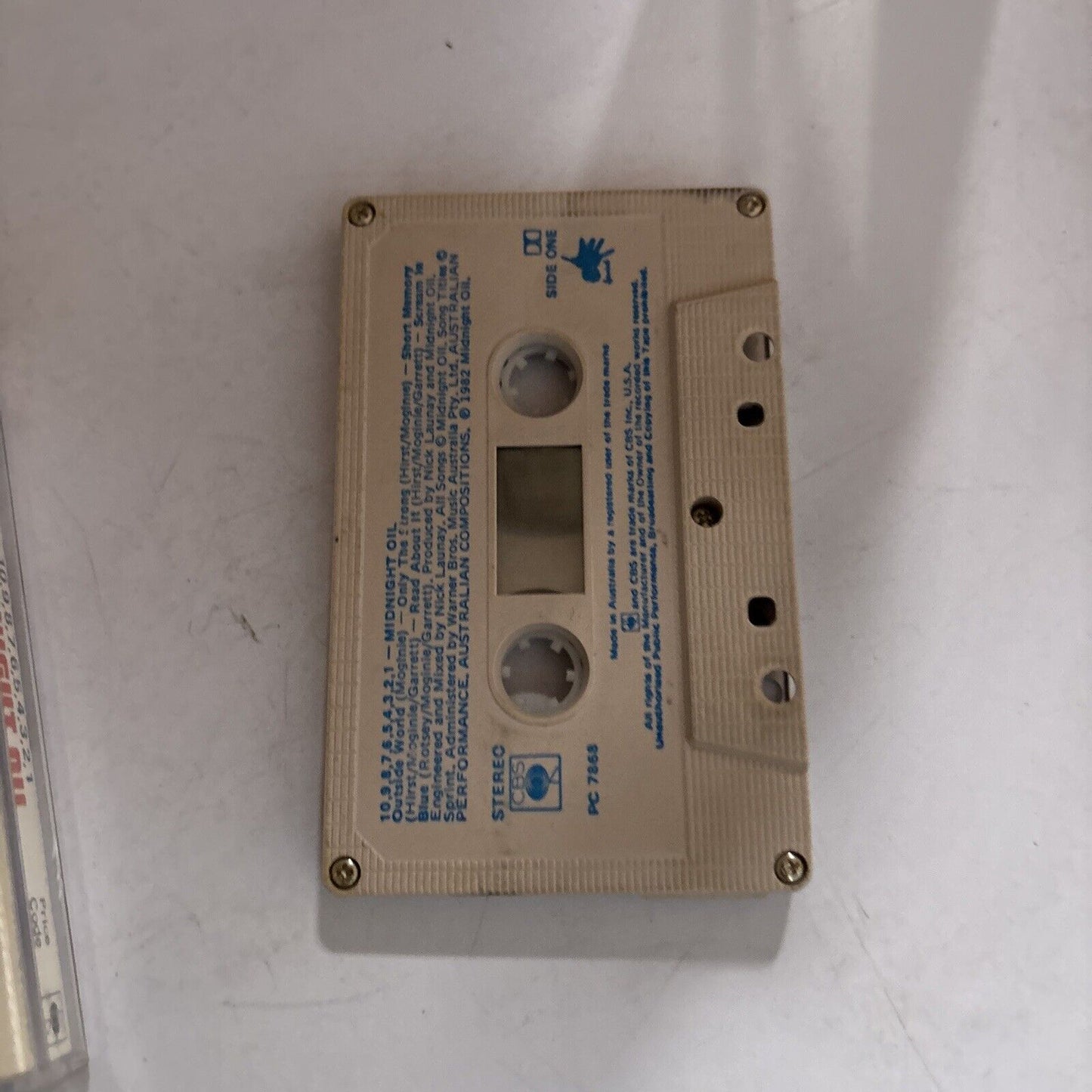 Midnight Oil - 10,9,8,7,6,5,4,3,2,1 (Cassette, 1982) Pc-7868