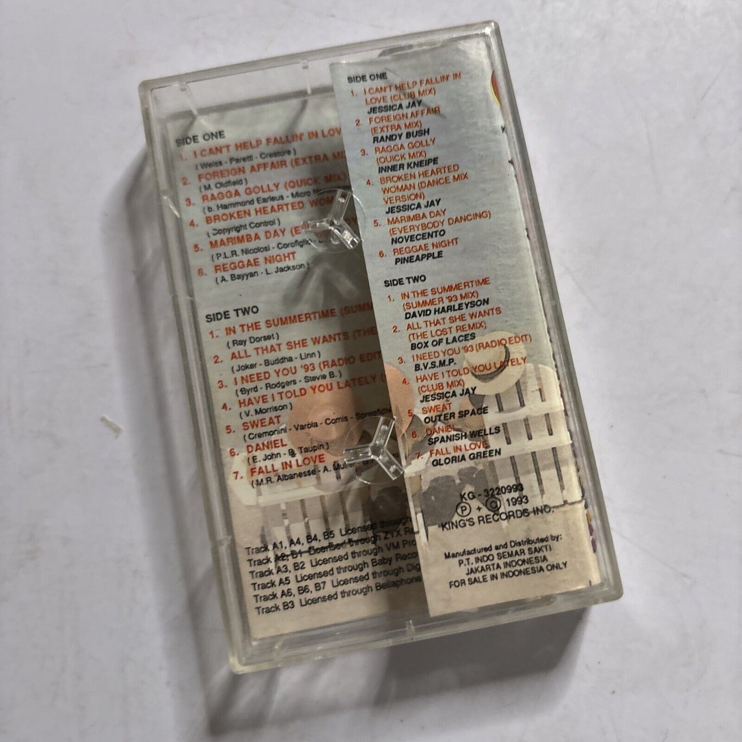 Hot Reggae Mania (Cassette, 1993) Kg-3220993
