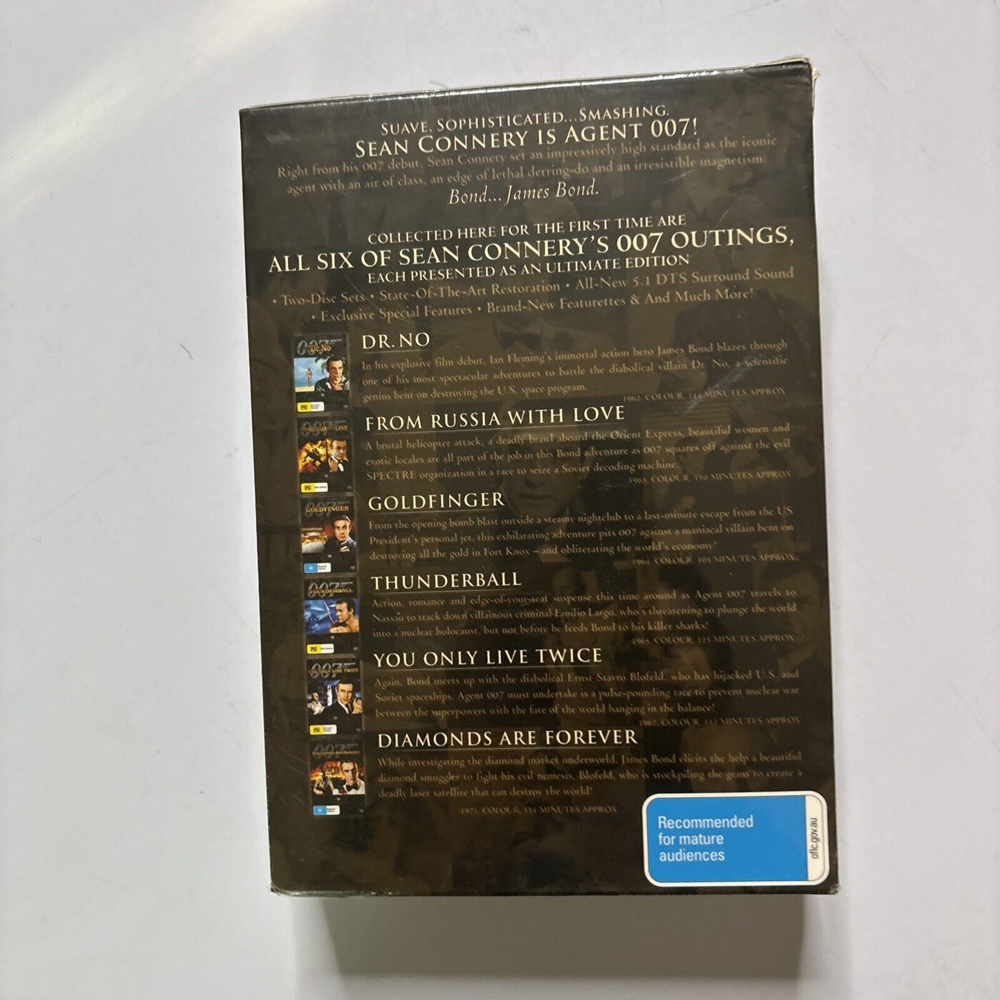 Ultimate James Bond Collection Sean Connery 6-Films (DVD, 1962, 12-Disc) Region4