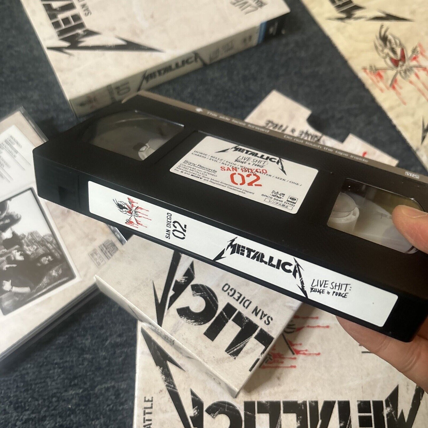 Metallica - Live Shit: Binge & Purge (CD + VHS, 1995) Japan NTSC Srcs-6942-8