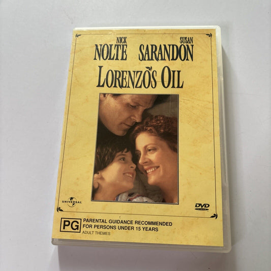 Lorenzo's Oil (DVD, 1992) Nick Nolte, Susan Sarandon Region 4 &2