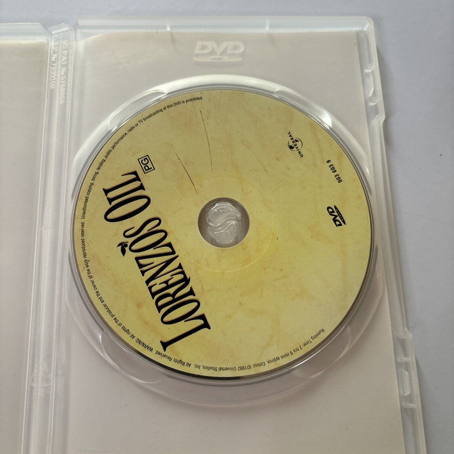 Lorenzo's Oil (DVD, 1992) Nick Nolte, Susan Sarandon Region 4 &2