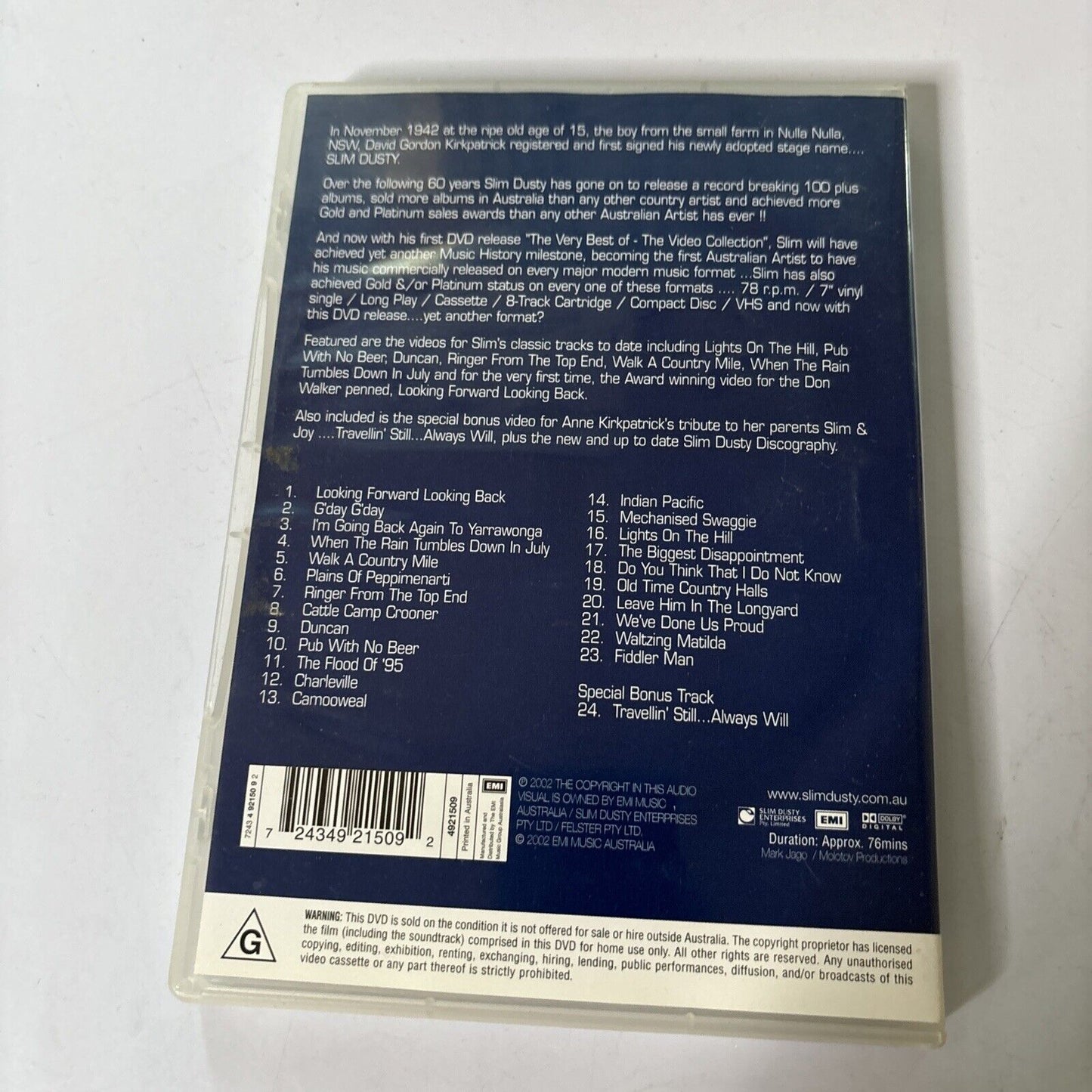 The Very Best of Slim Dusty (DVD 2002) All Regions