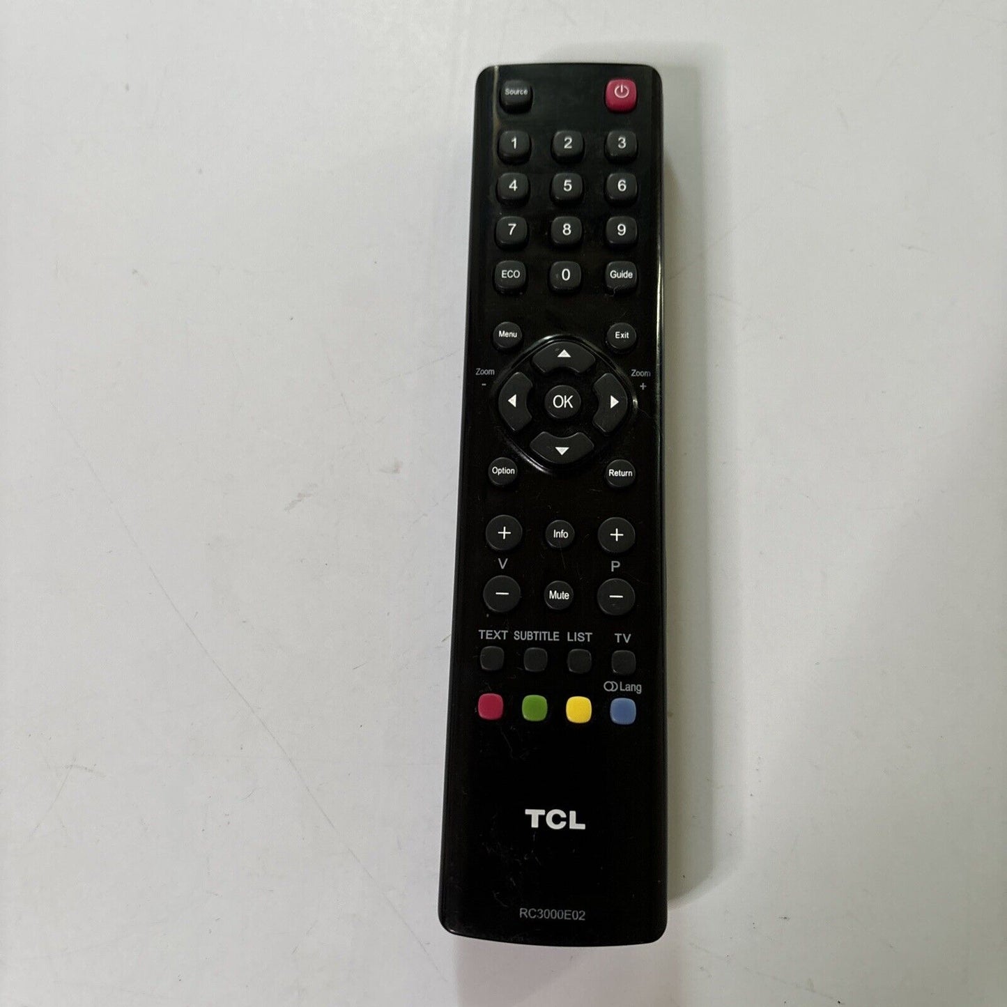 Genuine TCL RC3000E02 Remote Control For L19E4103 L32F3300 L19P11E L40P60UF L23D
