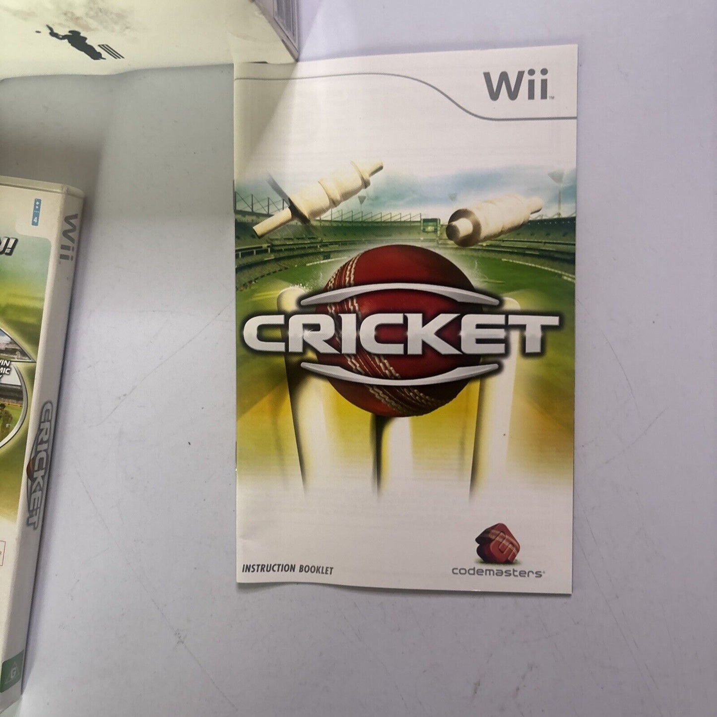 Cricket - Nintendo Wii Manual PAL & Kookaburra Cricket Ball