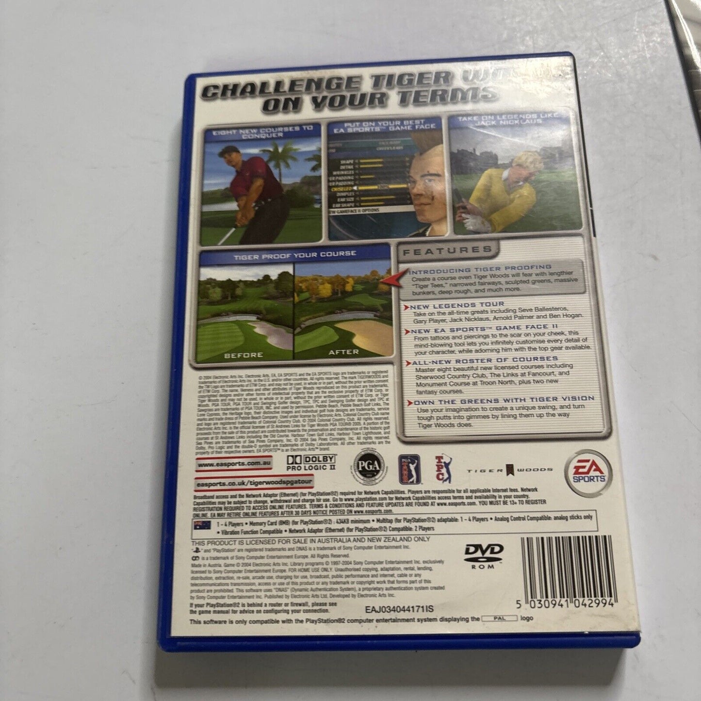 Tiger Woods PGA Tour 2005 PlayStation 2 PS2 Game w' Manual PAL