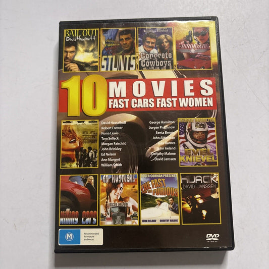 10 Movies, fast cars, fast women (DVD, 4-Disc) David Hasselhoff All Regions
