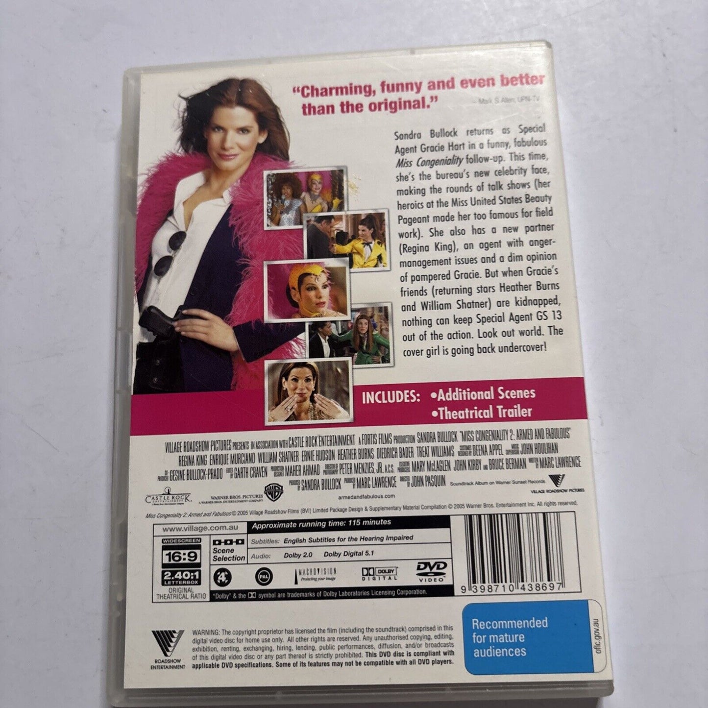 Miss Congeniality 2 - Armed and Fabulous (DVD, 2005) Sandra Bullock Region 4
