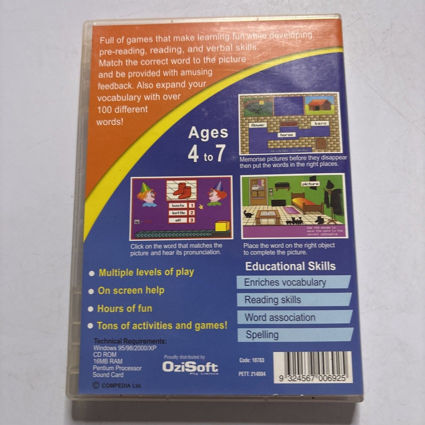 WordLand - Make Learning Fun For Age 4-7 PC CDROM