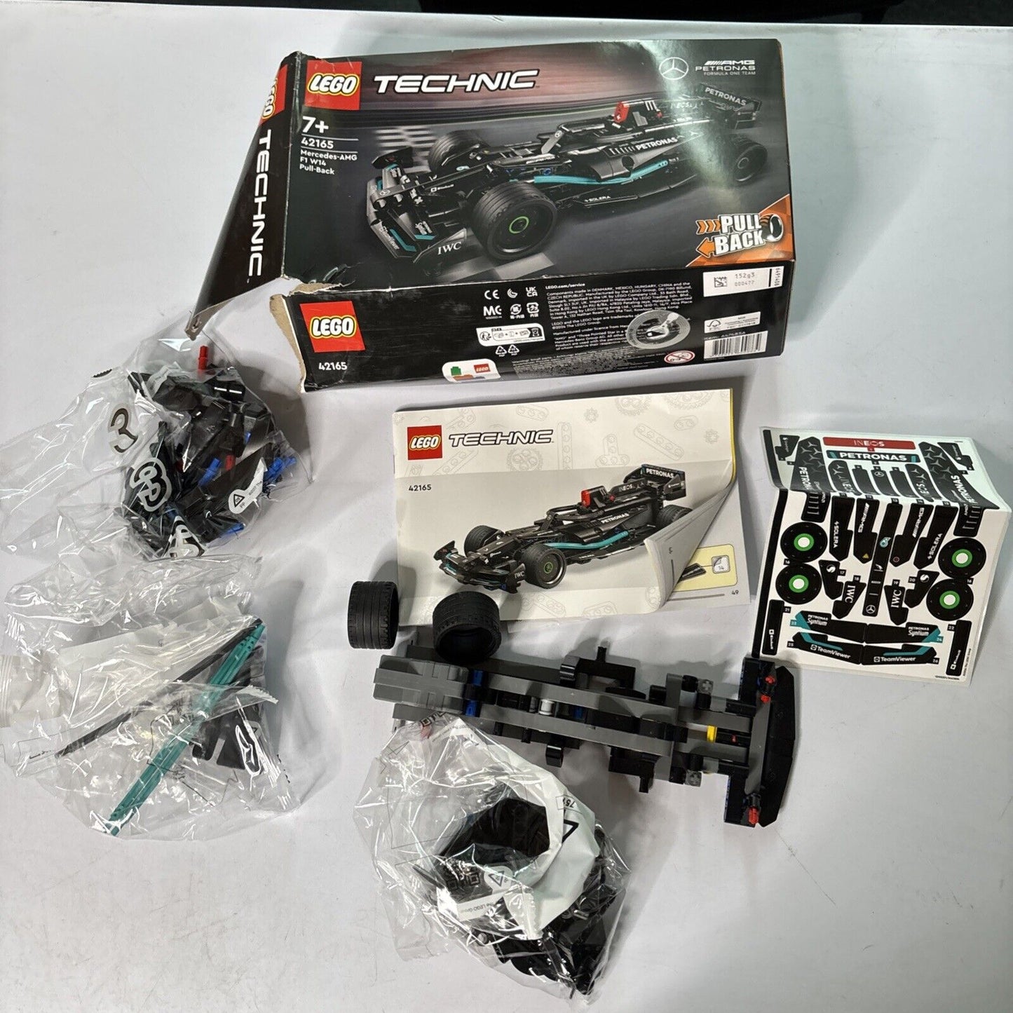 LEGO Technic Mercedes-AMG F1 W14 E Performance Pull-Back 42165 *Missing Pieces*