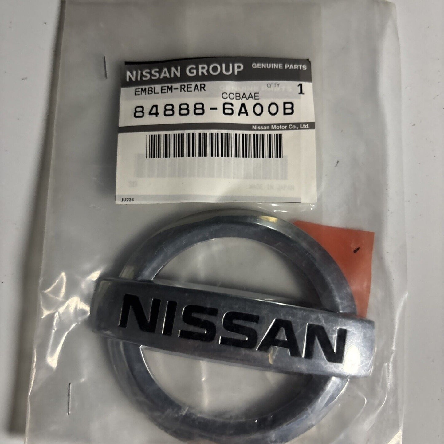 Nissan Emblem Rear Genuine Parts 84888-6A00B