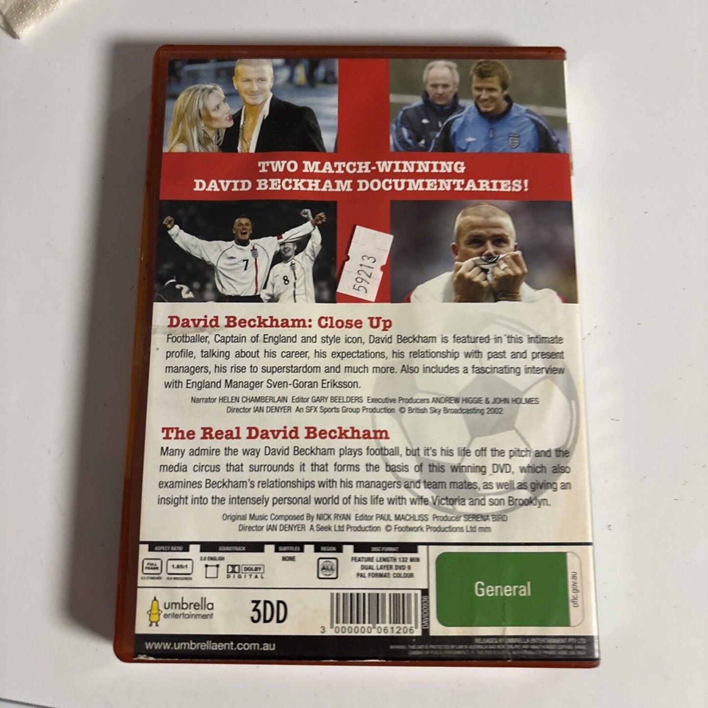 The Beckham Files (DVD, 2004) David Beckham Documentary All Regions