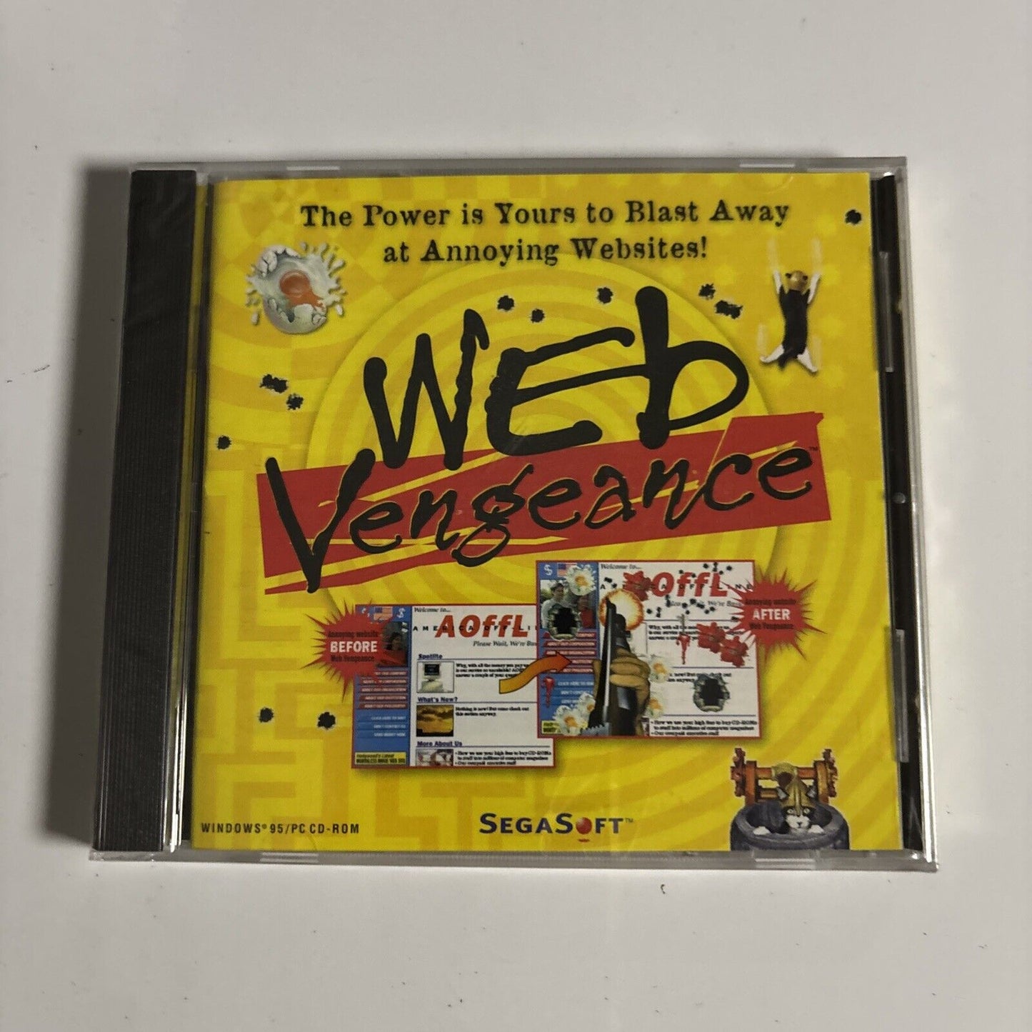 Web Vengeance PC CDROM 1997 Vintage Videogame Segasoft Windows 95 *New Sealed*