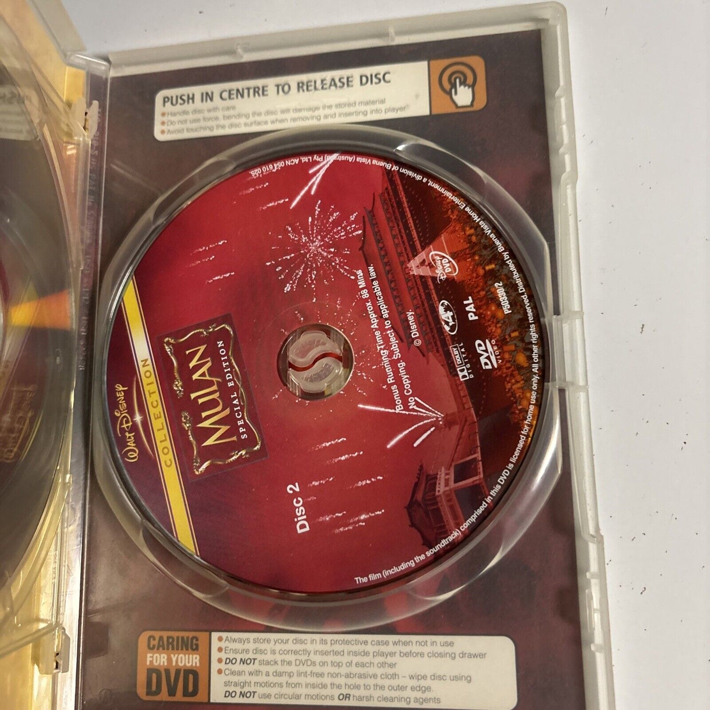Mulan - Special Edition (DVD, 1998) Eddie Murphy, Ming-Na Region 4