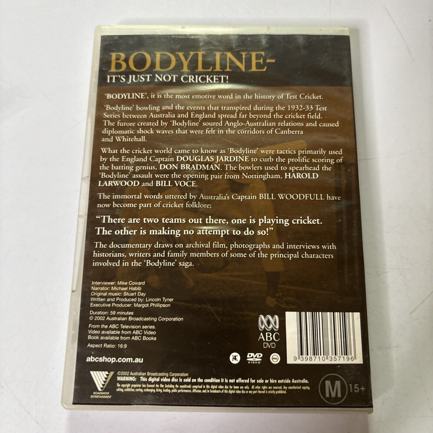Bodyline - It's Just Not Cricket (DVD, 2002) ABC Region 4