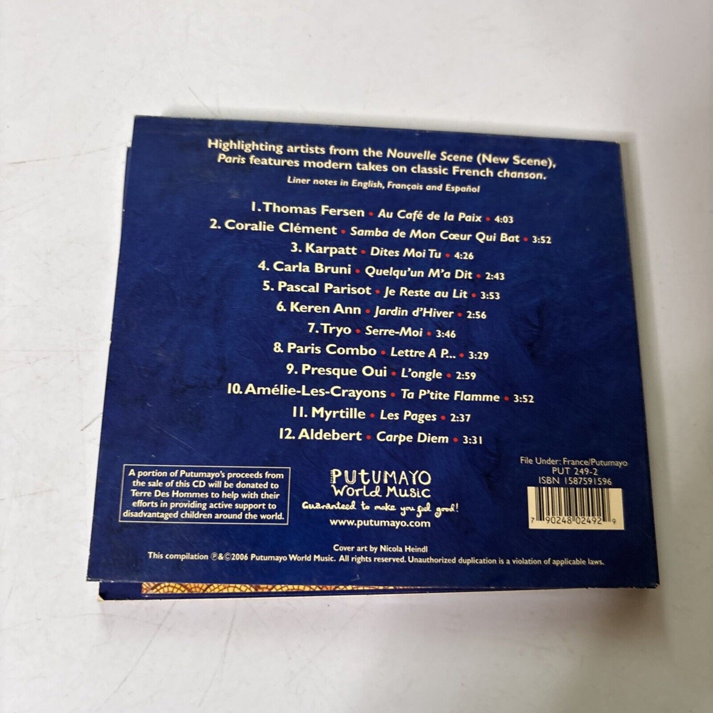 Putumayo Presents: Paris by Various Artists (CD, 2006) Put-249-2