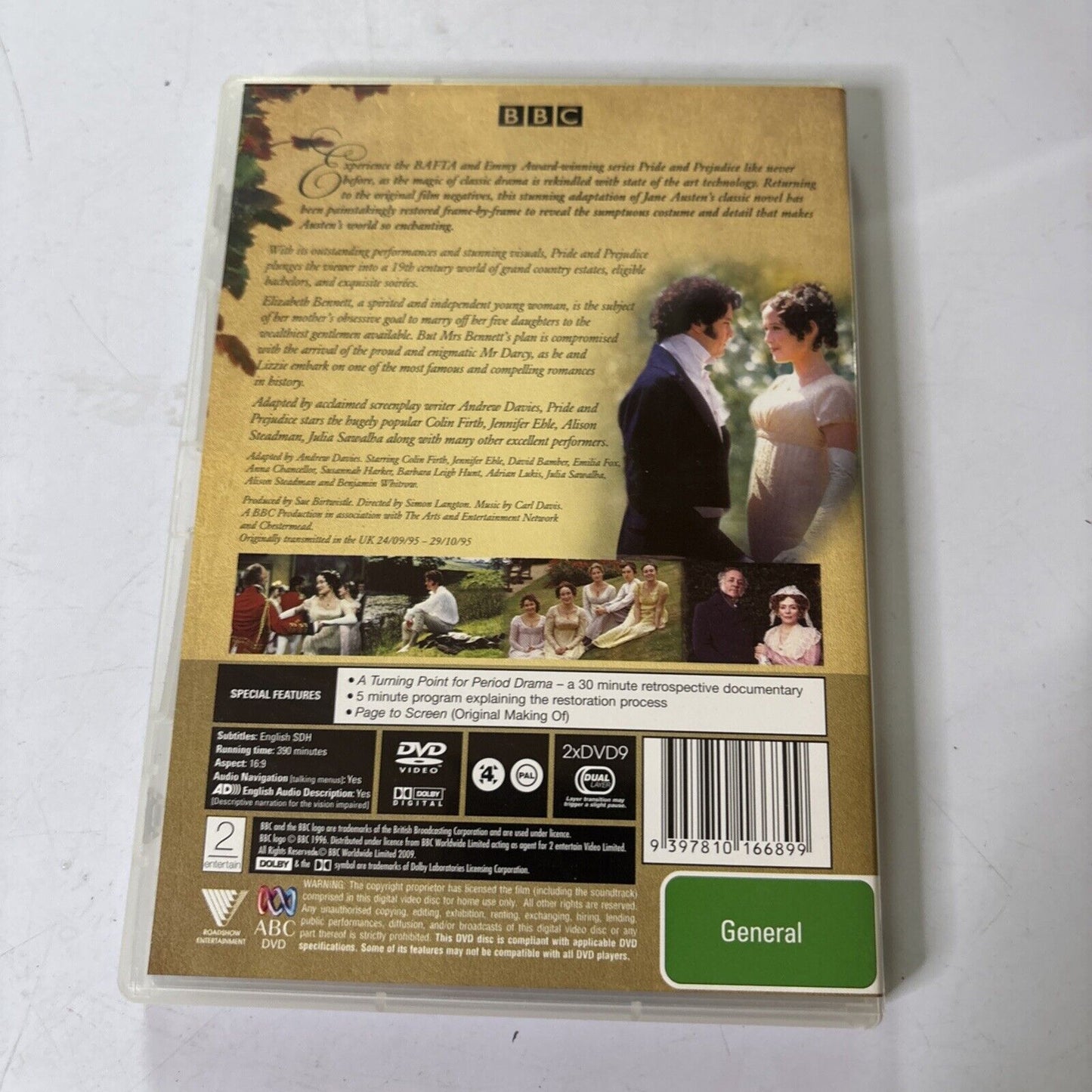 BBC Pride and Prejudice (Remastered, DVD, 1995, 2-Disc) Region 4