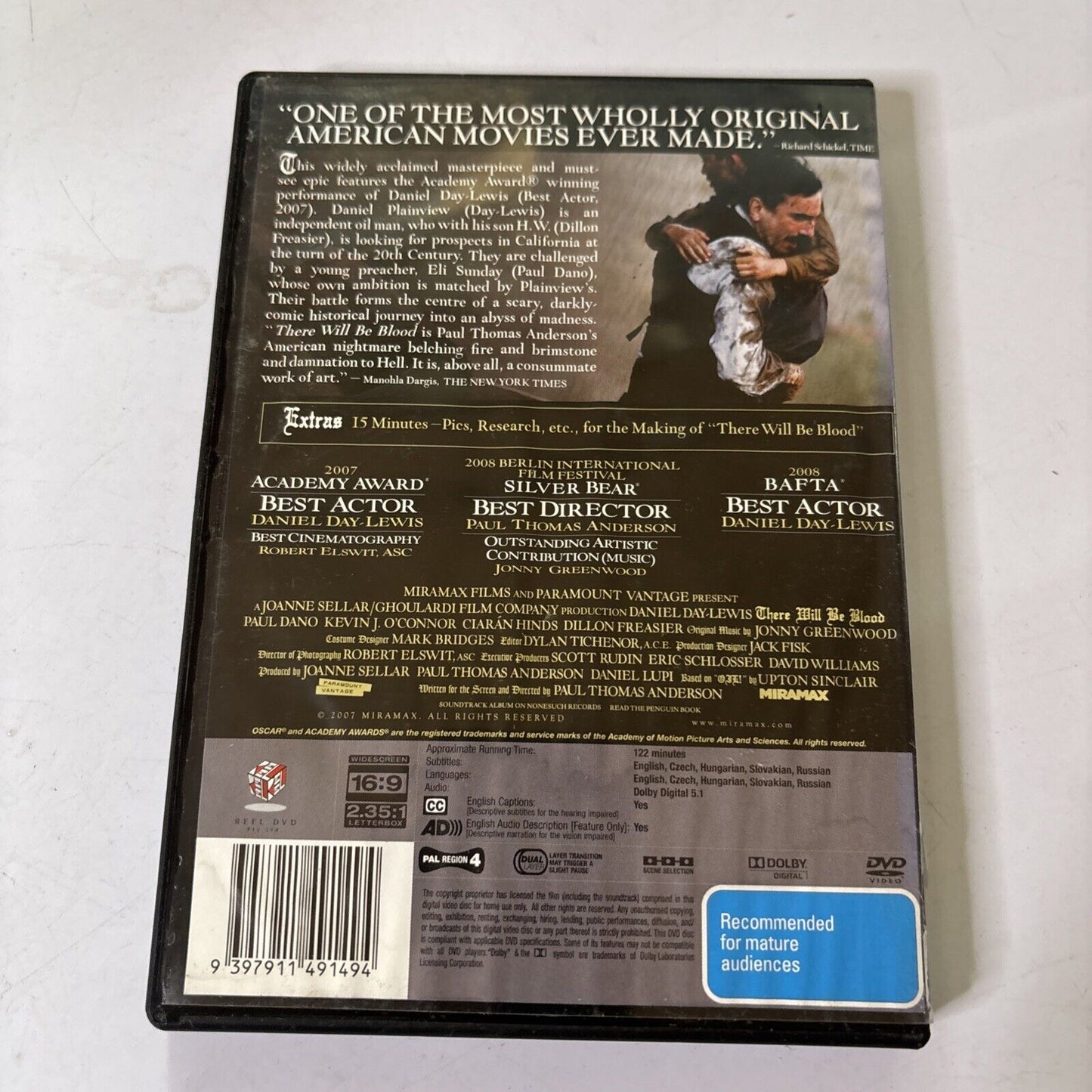 There Will Be Blood (DVD, 2007) Daniel Day-Lewis Region 4