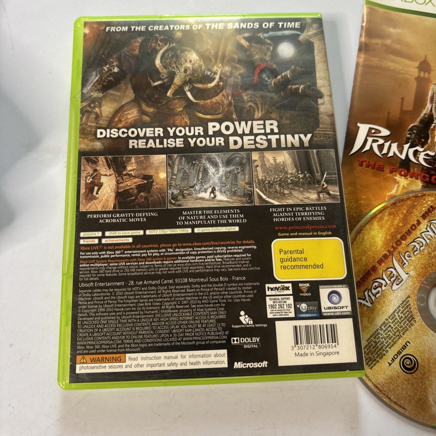 Prince of Persia: The Forgotten Sands - Xbox 360 Manual PAL