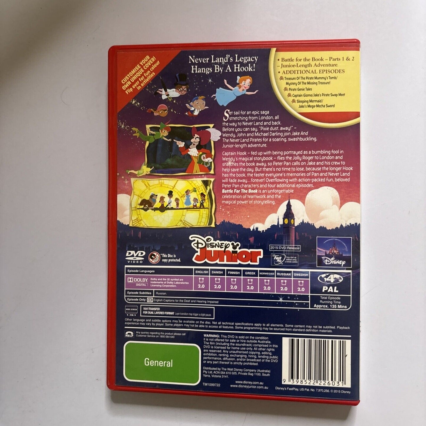 Jake and the Never Land Pirates - Battle for the Book (DVD, 2014) Region 4