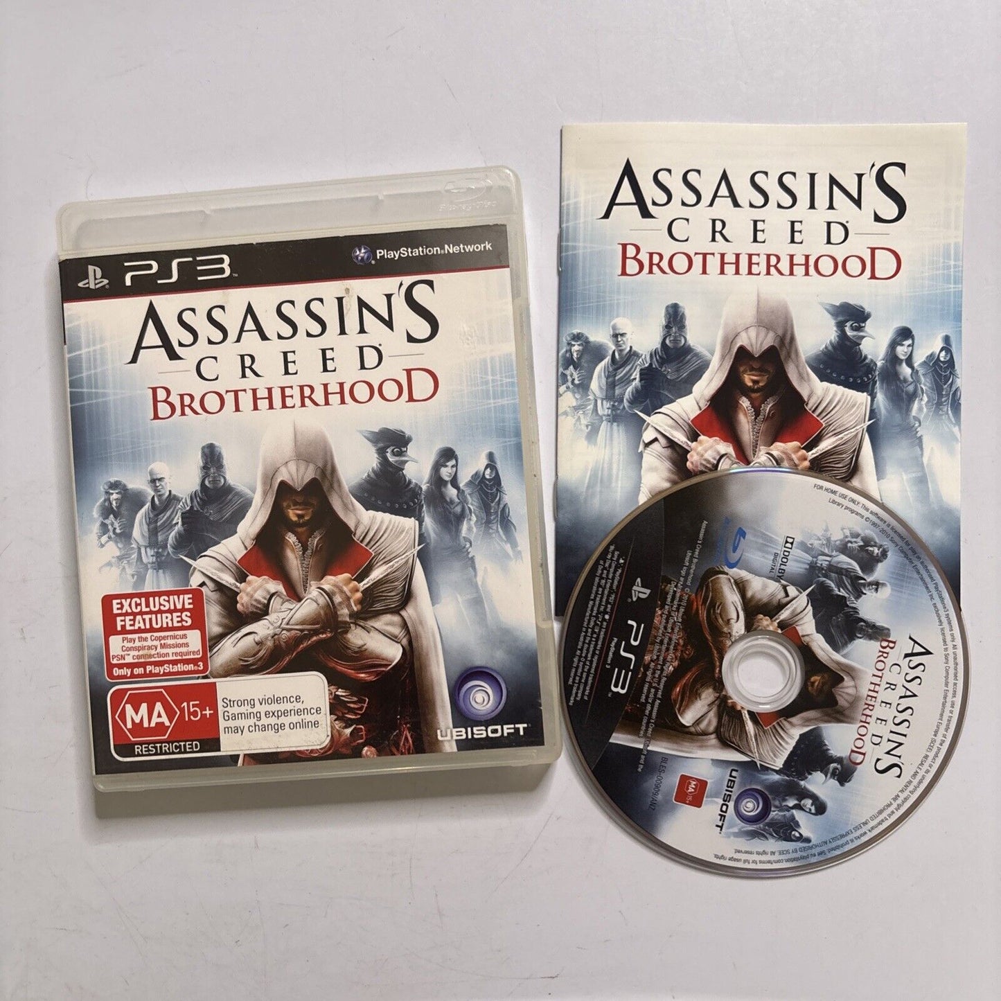 Assassins Creed Brotherhood PS3 Sony PlayStation 3 game + manual