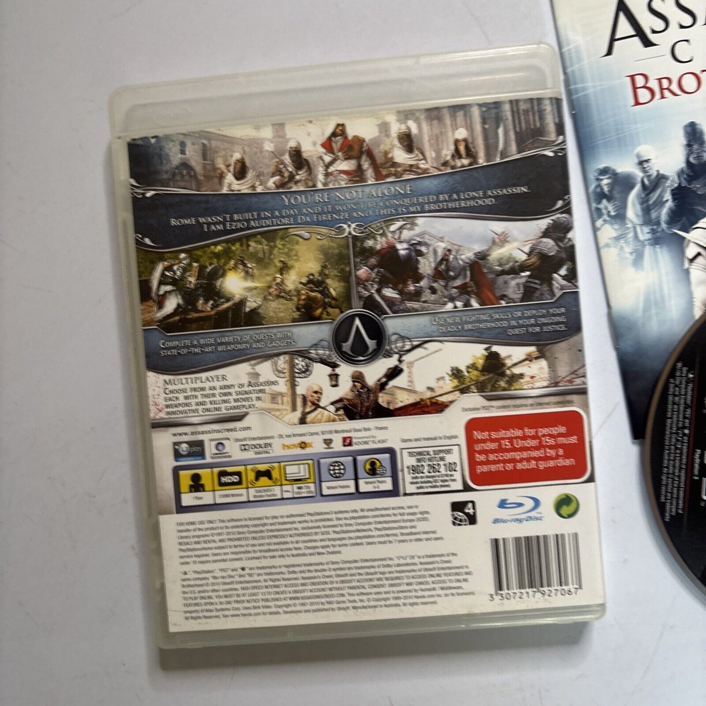 Assassins Creed Brotherhood PS3 Sony PlayStation 3 game + manual