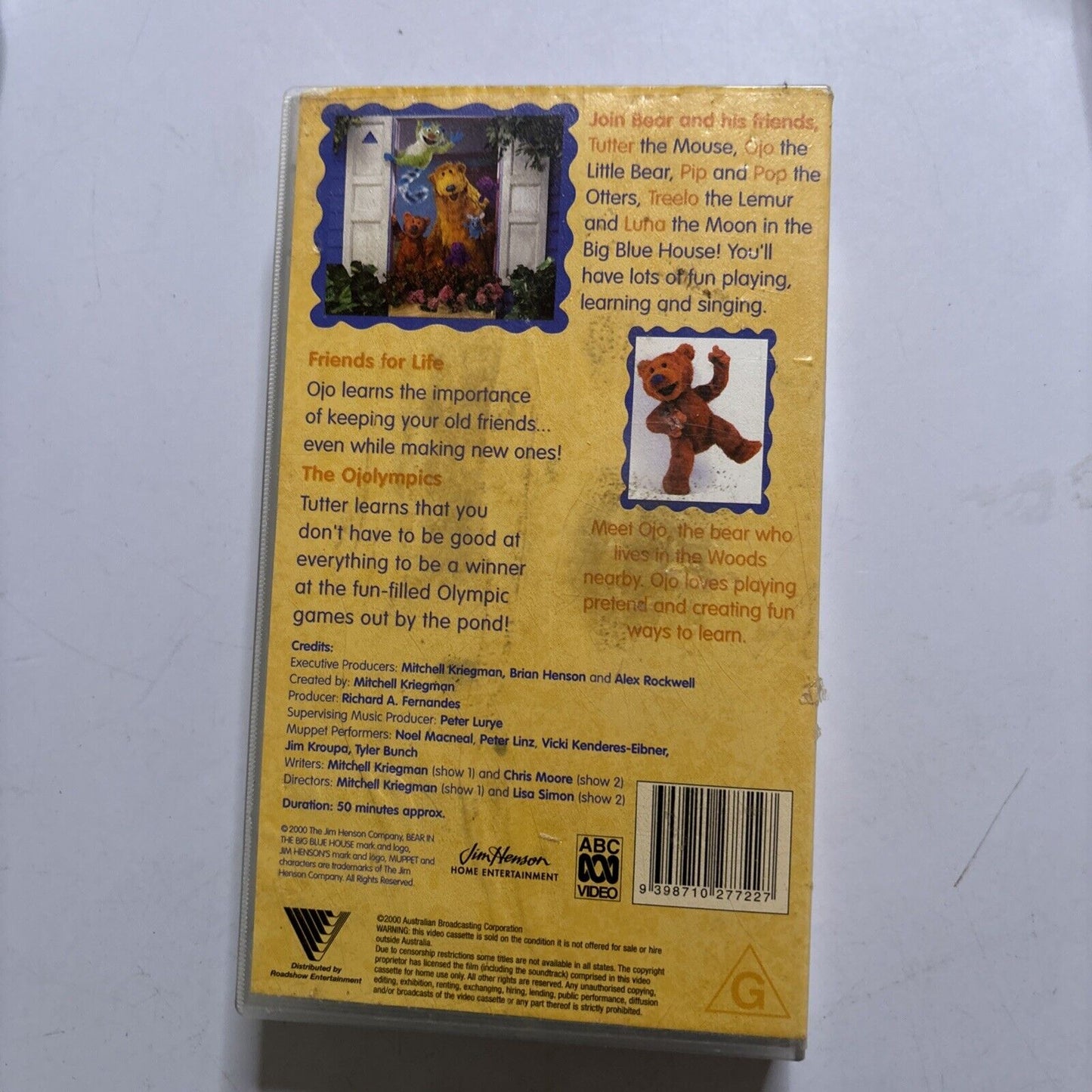 Bear In The Big Blue House - Friends for Life (VHS, 2000) PAL