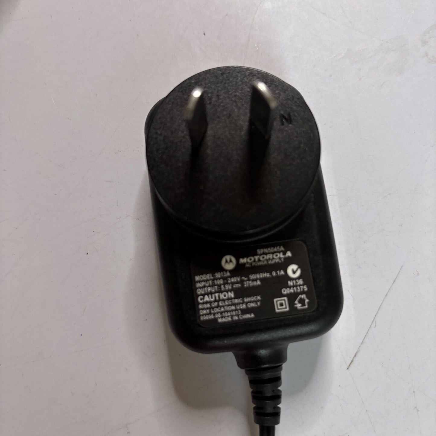 Motorola AC Adapter Model 5013A 5.9V 375mA