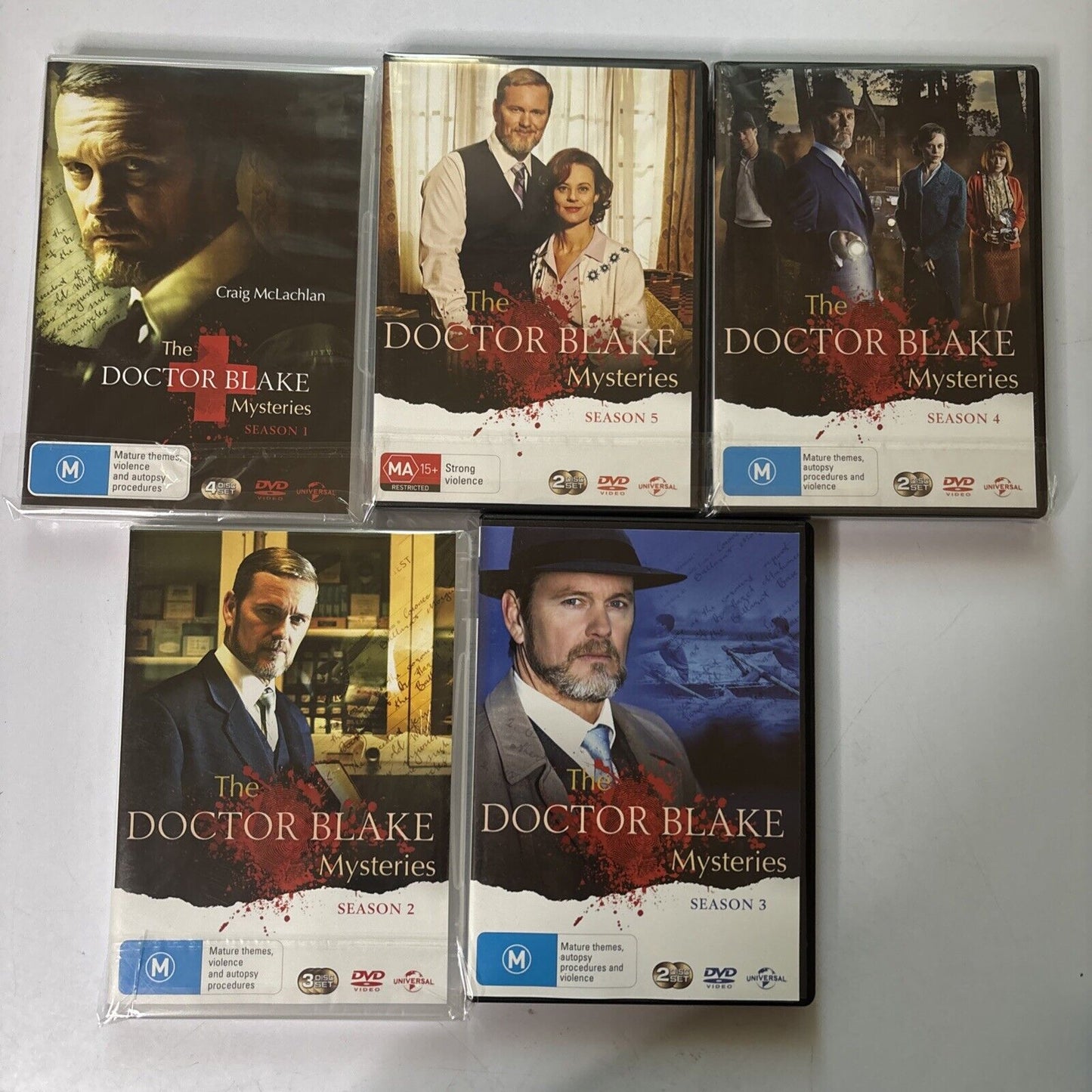 The Doctor Blake Mysteries : Season 1 2 3 4 5 (DVD, 2013, 13-Disc) Region 4 &2