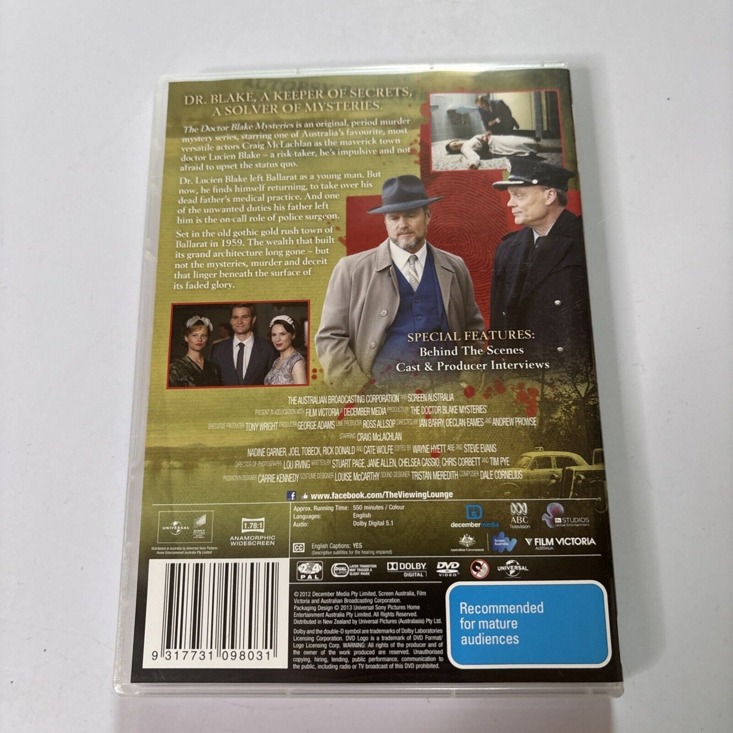 The Doctor Blake Mysteries : Season 1 2 3 4 5 (DVD, 2013, 13-Disc) Region 4 &2