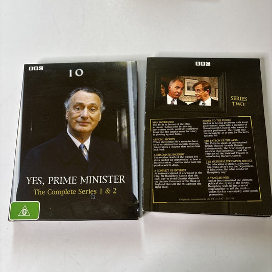 Yes, Prime Minister : Series 1-2 (DVD, 1987, 3-Disc) Paul Eddington Region 4