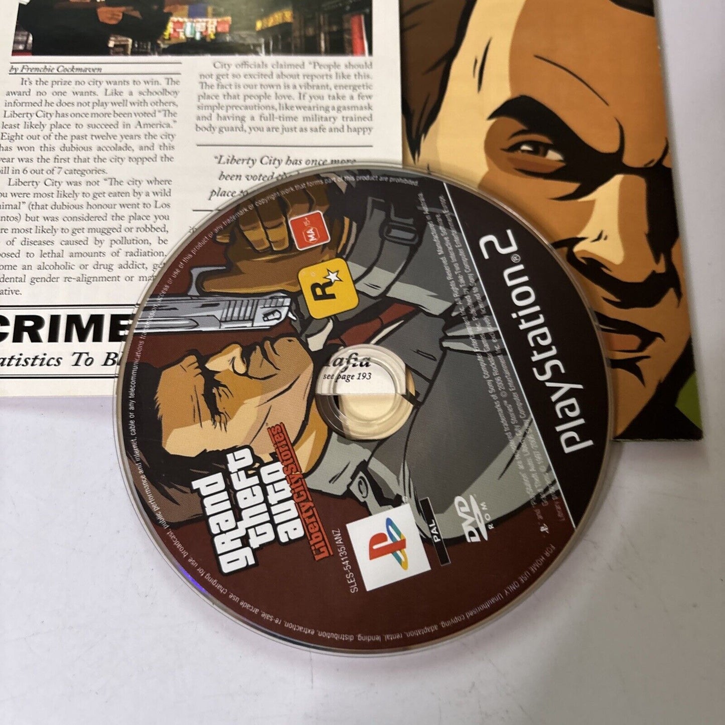 Grand Theft Auto Liberty City Stories PlayStation 2 PS2 Game w' Manual + Map PAL
