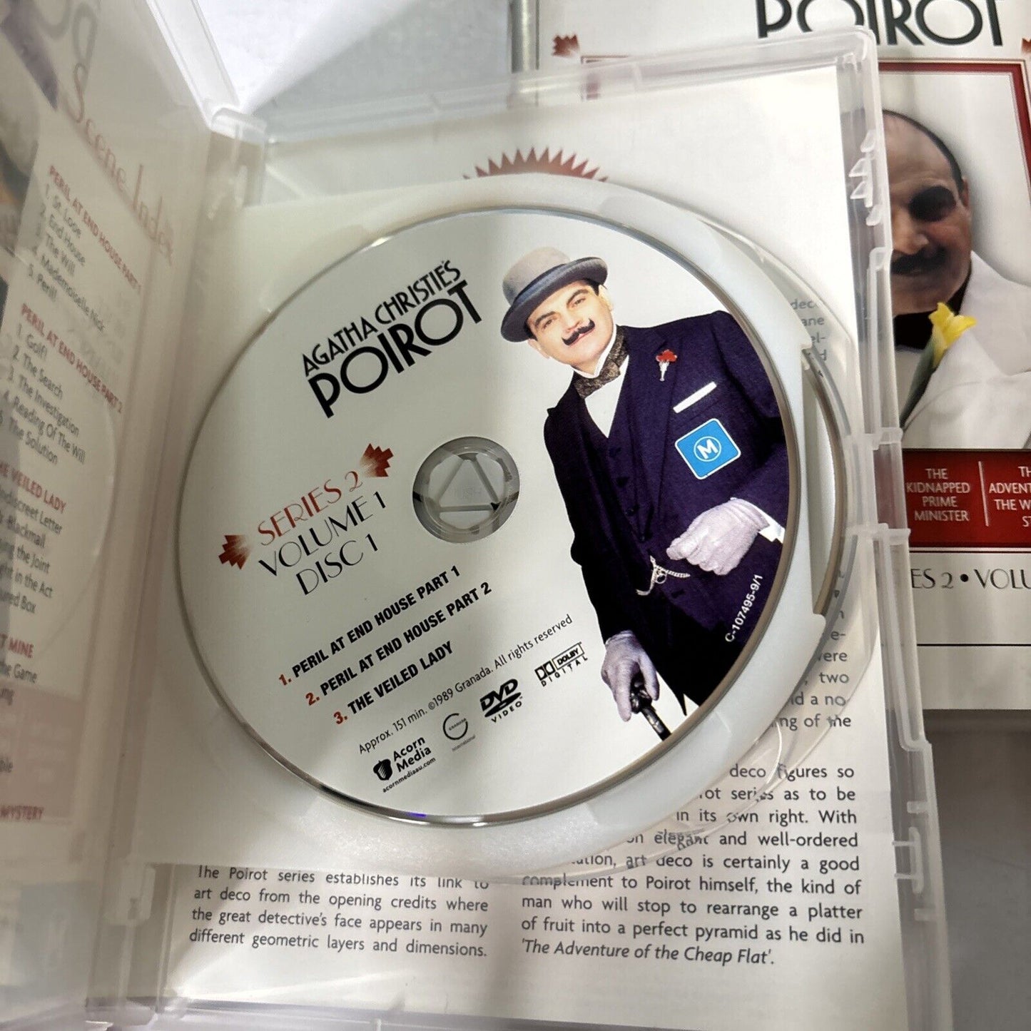 Agatha Christie - Poirot : Series 2 (DVD, 1990, 4-Disc) David Suchet All Regions