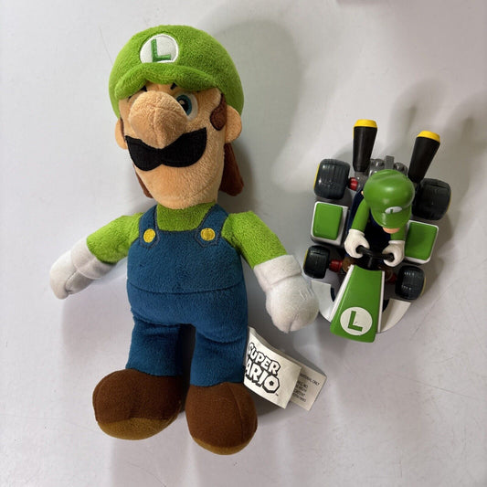 Luigi Push 10" Plush Toy 2021 & Hungry Jack's Kart 2020