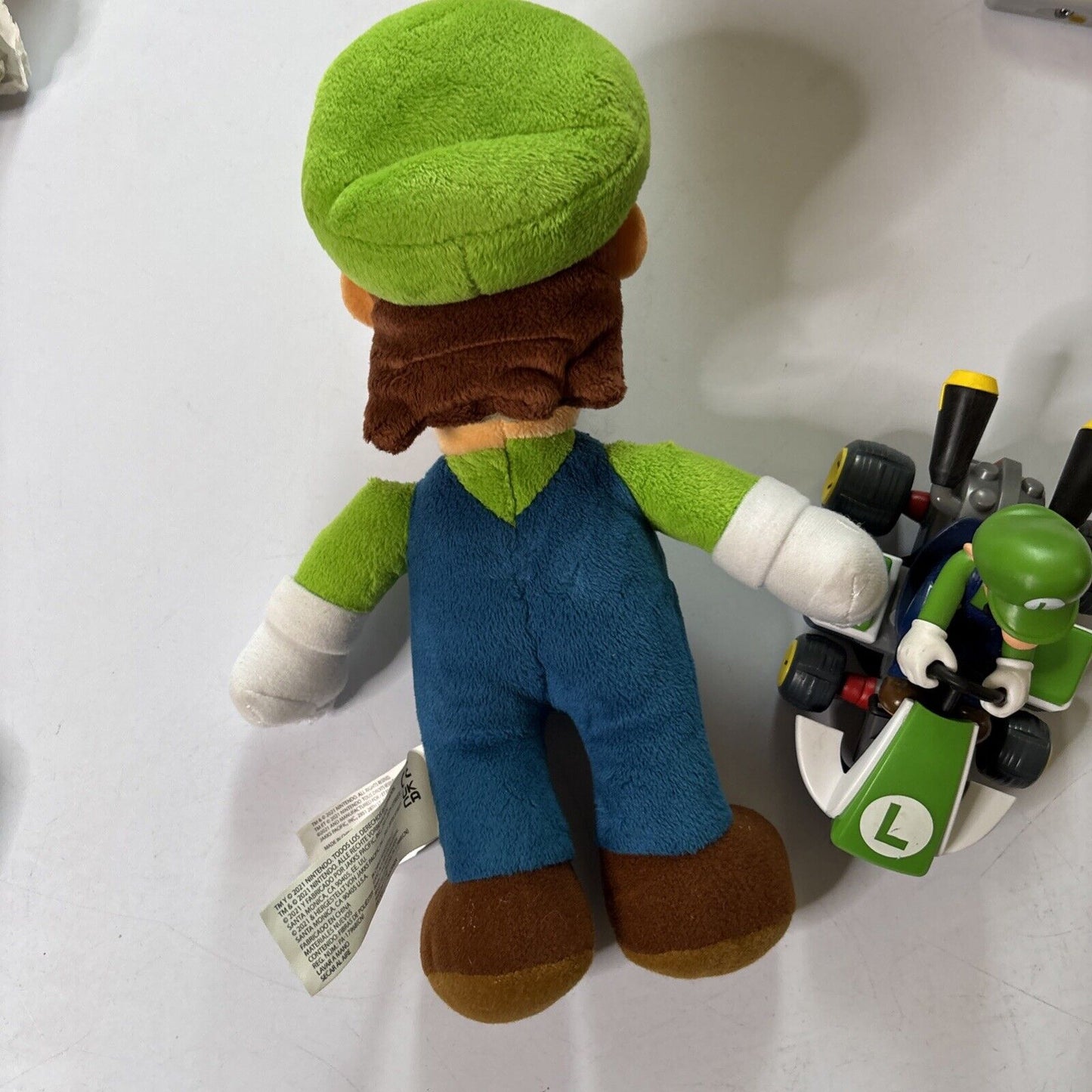 Luigi Push 10" Plush Toy 2021 & Hungry Jack's Kart 2020