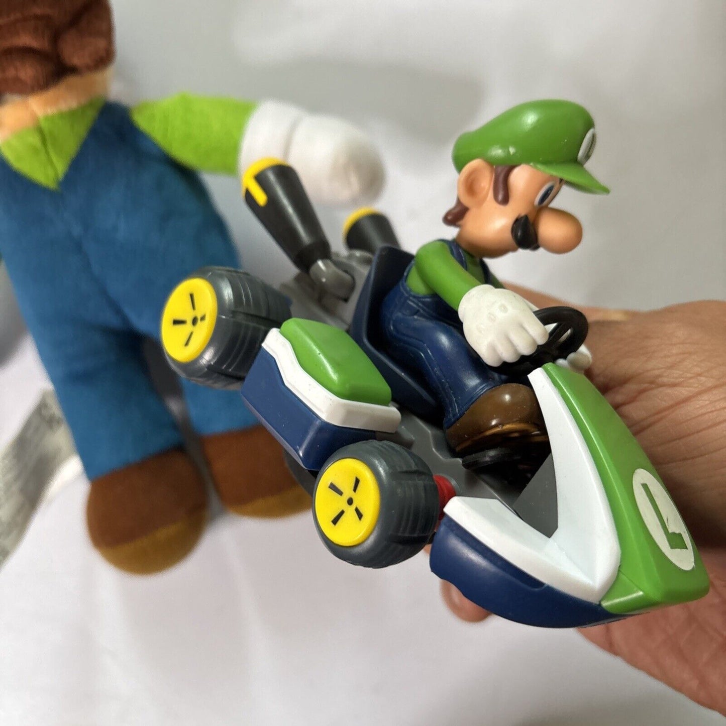 Luigi Push 10" Plush Toy 2021 & Hungry Jack's Kart 2020