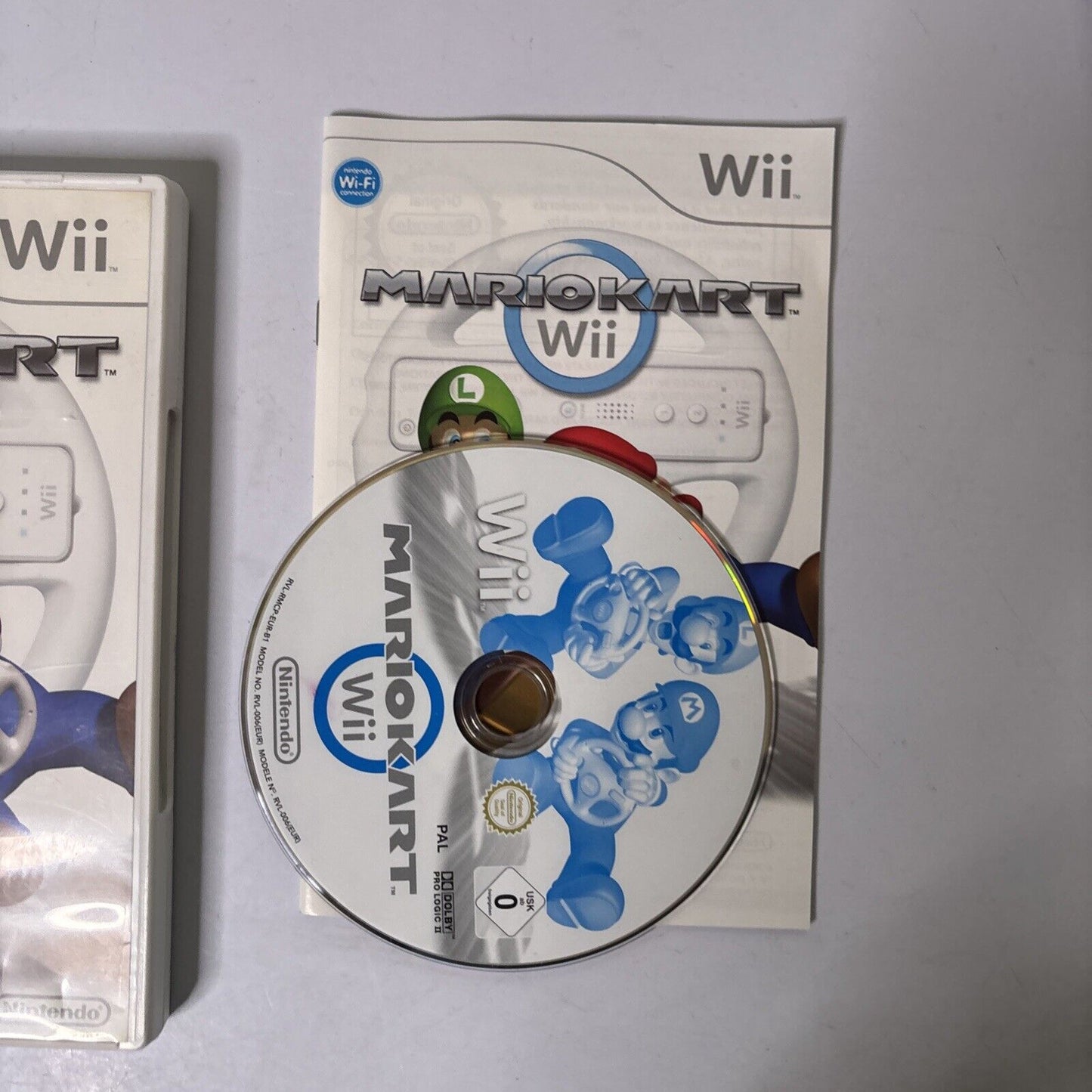 Mario Kart Wii - Nintendo Wii With 2 Steering Wheels Manual PAL